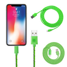 For apple iphone X XS Max XR Nylon Braid Micro USB Data Cable fast Charger Wire For iphone 5 5S 5C SE 6 6S 7 8 Plus Mobile phone 2022 - buy cheap