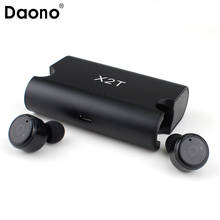 DAONO портативные беспроводные наушники TWS X2T, мини наушники Bluetooth 4,2, наушники 1500 мАч, зарядное устройство 2024 - купить недорого