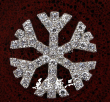 Factory Price 20 Pieces Vintage Unique Design Snowflake Silver Alloy Flat Back Crystal Rhinestone Button For Baby Girl Jewelry 2024 - buy cheap