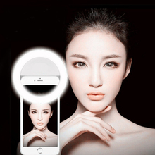 Универсальное светодиодное кольцо для селфи, портативный мобильный телефон, светодиоды, лампа для селфи, светящееся кольцо с зажимом для iPhone X 8 7 6 Plus Samsung 2024 - купить недорого