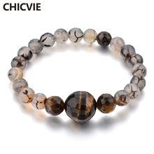CHICVIE Grey Handmade Distance Bracelets Bangles For Women Bohemian Jewelry Beaded Meditation Friendship Cuff Bracelet SBR180098 2024 - buy cheap