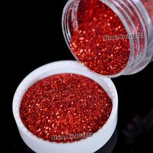 Dark Red Hexagonal Pretty Fascinating Acrylic UV Nail Art Glitter Powder Dust Tips Decoration N44 2024 - buy cheap