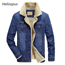 Helisopus Fashion Winter Warm Jeans Jackets Men Cowboy Fur Jacket Denim Coat 2020 Men windbreakers L-6XL Size 2024 - buy cheap