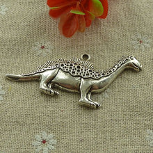 48 pieces tibetan silver dinosaur charms pendant 64x27mm #2704 2024 - buy cheap