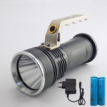 Linterna de gran tamaño impermeable XPE T6, linterna de luz Flash recargable para búsqueda, caza, con cargador de batería 18650 2024 - compra barato