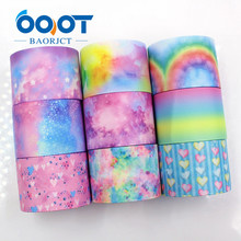 G-181013-5 1-1/2'' 38mm Rainbow gradient printed ribbon 10yds/lot DIY handmade bows gift packaging party decoration accessories 2024 - buy cheap