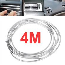 Universal PVC 4M Silver Clamp Strip U-type DIY Car Door Air Outlet Anti Collision /Scratch / Rubbing Decorate  Stickers 2024 - buy cheap