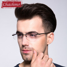 Chashma Top Quality Tint Lenses Myopia and Reading Eyeglasses Rimless Prescription Glasses for Man 2024 - buy cheap