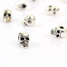 20pcs/lot Alloy Skull Charm Findings Antique Silver Beads Spacer Fitting Necklace Bracelet Handmade Accessory DIY Jewelry Making 2024 - buy cheap