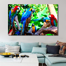 Modern Animal Posters and Prints Wall Art Canvas Painting On Canvas Home Decor Colorful Parrot Pictures For Living Room No Frame 2024 - buy cheap