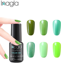 Inagla 8ML Long Lasting Gel Nail Polish supply 37 Colors Soak Off UV LED Gel Varnish Coat Color Polish Gel Green Series Lacquer 2024 - buy cheap