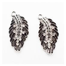 10 Pcs Vintage Rhinestone Leaf Charms Metal Pendants For Jewelry Making Findings Supplies Diy Handmade Accessories 2024 - buy cheap