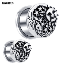 TIANCIFBYJS Ear Piercing Tunnels Plugs Stainless Steel Earring Gauges Expander Stretcher Body Jewelry Flesh Tunnel 6-18MM 70PCS 2024 - buy cheap