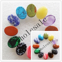 12pcs/LOT Fashion hot sale Wholesale High Quality Natural Mixed Stone Oval CAB Cabochon for jewelry Accessories18X25X6mm 2024 - buy cheap