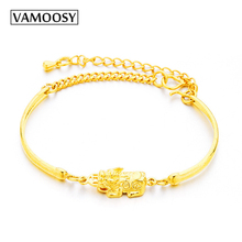 VAMOOSY Chinese Style Lucky women's Bracelets fashion 24K gold copper couples jewelry ID Bracelets & Bangles pulseira masculin 2024 - buy cheap