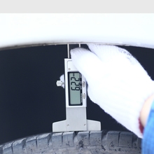 Medidor digital de profundidade do piso de pneu, lcd, aço inoxidável, 0.01mm, medidor de profundidade do piso da pinça, régua/polegadas, intercambio 0-25mm 2024 - compre barato