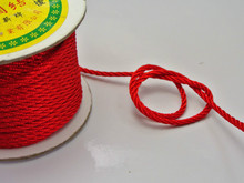 Corda vermelha de nylon com 25 metros, corda adesiva de seda sintética com 3mm 2024 - compre barato