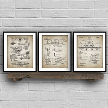 Biplane-Póster de avión de charol Vintage e impresión, imágenes de pared de aviación, pintura en lienzo para decoración del hogar y sala de estar 2024 - compra barato