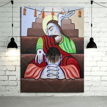 High Skills Artist Handmade Jesus Oil Painting On Canvas Hand-painted Abstract Christian Canvas Painting For Wall Decorative 2024 - buy cheap