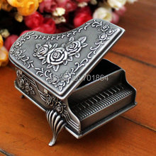 Free Shipping - New Arrival! Fashion Jewelry Box Size S Zinc-alloy Metal trinket box Vintage Piano Shaped Romantic Gifts 2024 - buy cheap