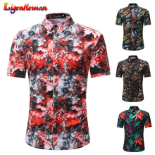 Summer Style Men Shirt Palm Tree Print Beach Hawaiian Shirt Men Casual Short Sleeve Hawaii Shirt Chemise Homme Asian Size 3XL 2024 - buy cheap