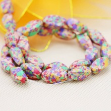 7*15mm Accessories Flower Turkey Stone loose beads For Necklace Bracelet stone Jewelry making design wholesale 15inch Girl Gifts 2024 - buy cheap