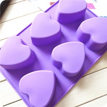 6 Lattices Love Heart Shape Silicone Cake Mold DIY Handmade Soap Mould Chocolate Molds Party Wedding Decoration 2024 - buy cheap