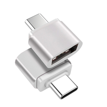 Адаптер USB Type C C-A silver USB C Male к USB2.0 Femail OTG конвертер для устройств с интерфейсом typec 2024 - купить недорого