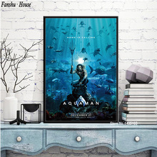 Pósteres e impresiones Aquaman película DC superhéroe Jason Momoa póster lienzo pintura arte de pared imagen habitación decoración del hogar 2024 - compra barato