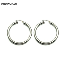 Fashion Jewelry Earring Bigger thick 316L Stainless Steel Hoop  Earrings for Women ladys Jewelry  Lead And Nickel free 2024 - buy cheap