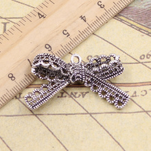 6pcs Charms Bowknot Bow 44x23mm Antique Silver Color Pendants Making DIY Handmade Tibetan Finding Jewelry For Bracelet 2024 - buy cheap