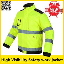 Bauskydd High visibility Men outdoor Tops workwear multi-pockets  safety reflective work jacket  free shipping 2024 - buy cheap