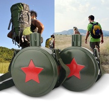 30 pcs Portátil Exército Verde Chaleira de Aço Inoxidável Garrafa de Água de Esportes Com Cinto para Viagem Camping Caminhadas Pesca Ciclismo 550 mL 2024 - compre barato