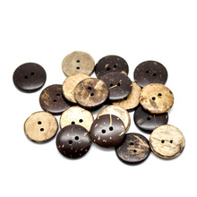 LF 50Pcs 25/20mm Mixed Round Wooden Sewing Buttons For Cloth Needlework Flatback Scrapbooking Crafts Decorative Diy Accessories 2024 - buy cheap