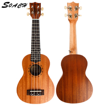 SOACH укулеле палисандр гриф 21 дюймов для начинающих унисекс гитара из красного дерева 4 струнные гитарные инструменты 2024 - купить недорого