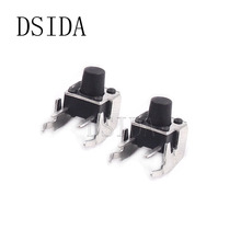 20Pcs Momentary Tactile Tact Push Button Switch 6*6*4.3mm Right Angle With stent 6x6x4.3mm Tact switch ON/OFF For PCB 2024 - buy cheap