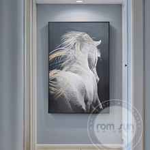 Abstract Running White Horse Poster n Print Modern Decor Painting For Living Room Aisle Entrance Fashion Animal Wall Art Decor 2024 - buy cheap