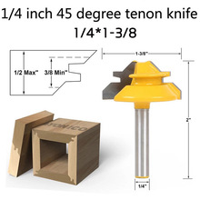 1/4 Shank Milling Cutter Engraving Machine Chisel Wooden Case Tools Woodworking Knife Door Cabinet Line 45 degree 1-3/8 2024 - buy cheap