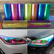 Pegatinas de diseño de camaleón brillante para luces traseras de coche, película de cambio de Color, 100/200/300/400x30cm 2024 - compra barato