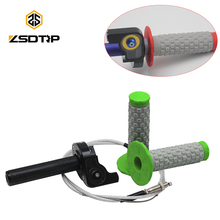 ZSDTRP Aluminum Throttle Grip Quick Twist with Throttle Cable Fit KAYO Apollo Bosuer Dirt Pit Bike Grips Bar 2024 - buy cheap