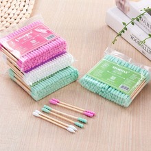 100pcs/ Pack Double Head Cotton Swab Women Makeup Cotton Buds Tip For Medical Wood Sticks Nose Ears Cleaning Health Care Tools 2024 - buy cheap