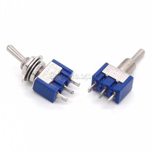100Pcs MTS-103 3-Pin ON-OFF-ON 6A 125V 3A250VAC Mini Blue Toggle Switches 2024 - buy cheap