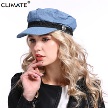 CLIMATE New Women Fashion Cap Hat Denim Navy Army Sailor Caps Hat Woman Cool Anchor Military Marine Hat Caps for Woman Man 2024 - buy cheap