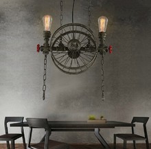 Lámpara con diseño de tubería Edison, lámparas colgantes de estilo Loft, iluminación Industrial Vintage para comedor 2024 - compra barato