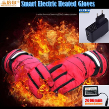 Guantes de calefacción eléctrica USB para niños y niñas, impermeables, a prueba de viento, con batería de litio, cálidos, 3H, 2000MAH, 20 pares 2024 - compra barato