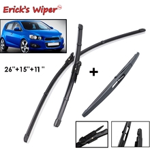Erick's Wiper Front & Rear Wiper Blades Set For Chevrolet Sonic Aveo 2012 - 2019 2018 2017 2016 Windshield Windscreen 26"15"11" 2024 - buy cheap