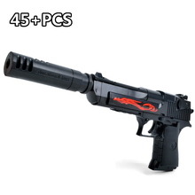 45PCS DIY Gun Assembly Building Blocks Brick Pistol Rifle Miniature Model Plastic Educational Toys for children Boy Gift 2024 - buy cheap