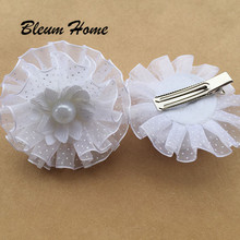 12pcs Bleum Home 2017 Children Cute white flower Student princess Style pearl Hairgrip Shiny Sweet Girls Hairpins Kids Barrettes 2024 - buy cheap