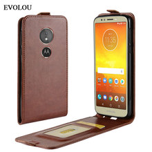 Vertical Flip Leather Case for Motorola Moto G6 Play Cover Up Down Leather Cover for Motorola Moto E5 Play Protective Phone Bag 2024 - buy cheap