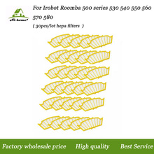 30 x высококачественные Hepa фильтры, запасные части для iRobot Roomba 500 серии 527 528 530 532 535 540 555 560 562 роботы-пылесосы 2024 - купить недорого